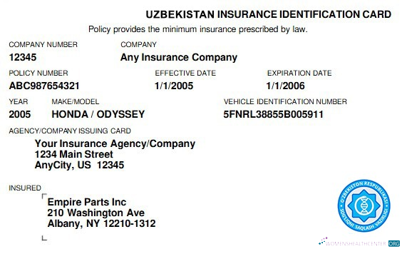 Download Uzbekistan health insurance card Photoshop template